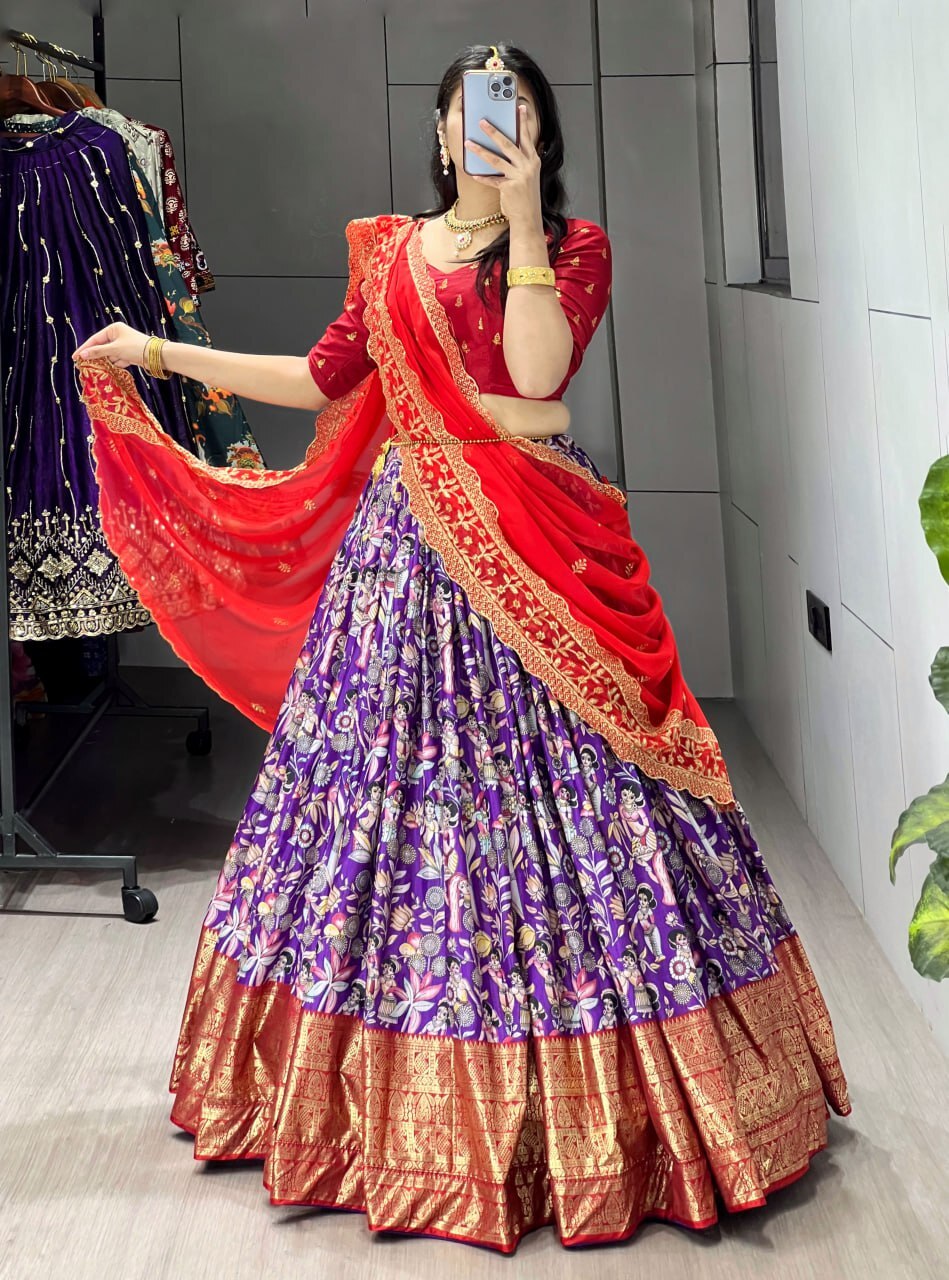 Kalamkari Lehenga Set image 3