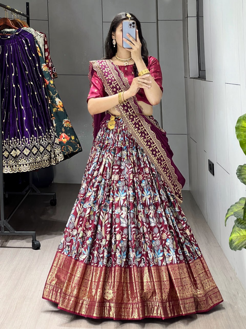 Kalamkari Lehenga Set image 3