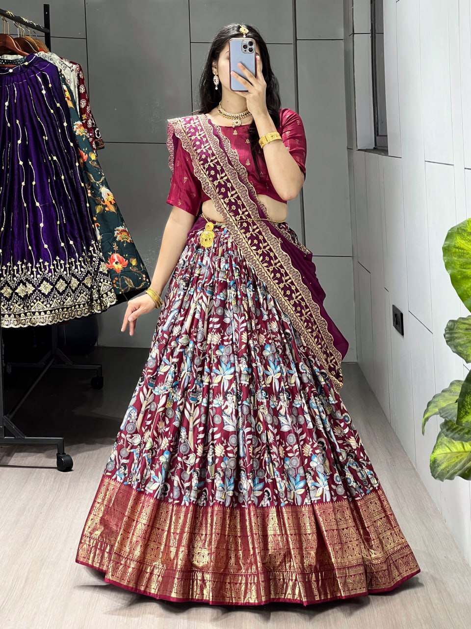 Kalamkari Lehenga Set image 4