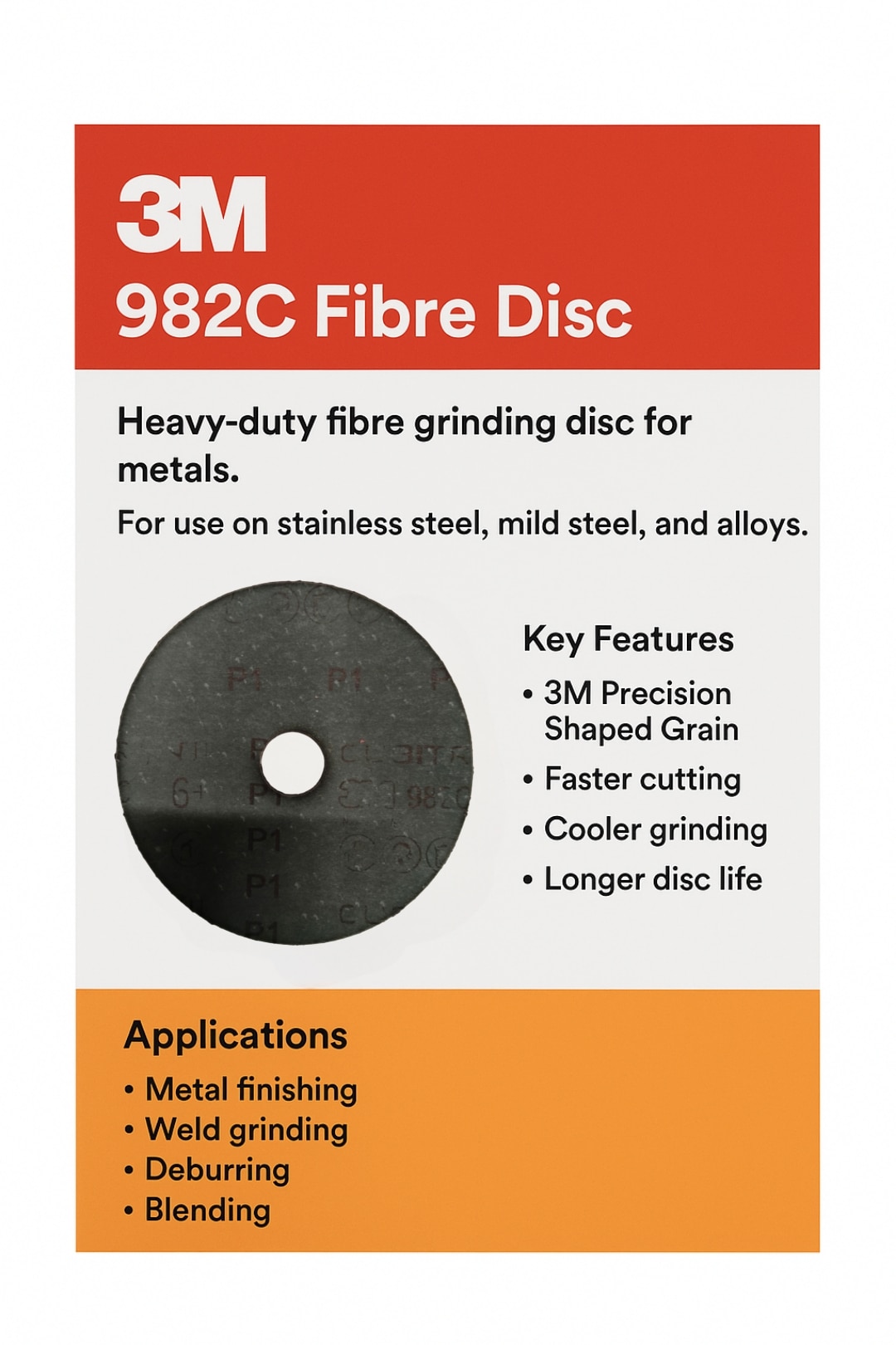 3M Cubitron II Fibre Disc 982C image 3