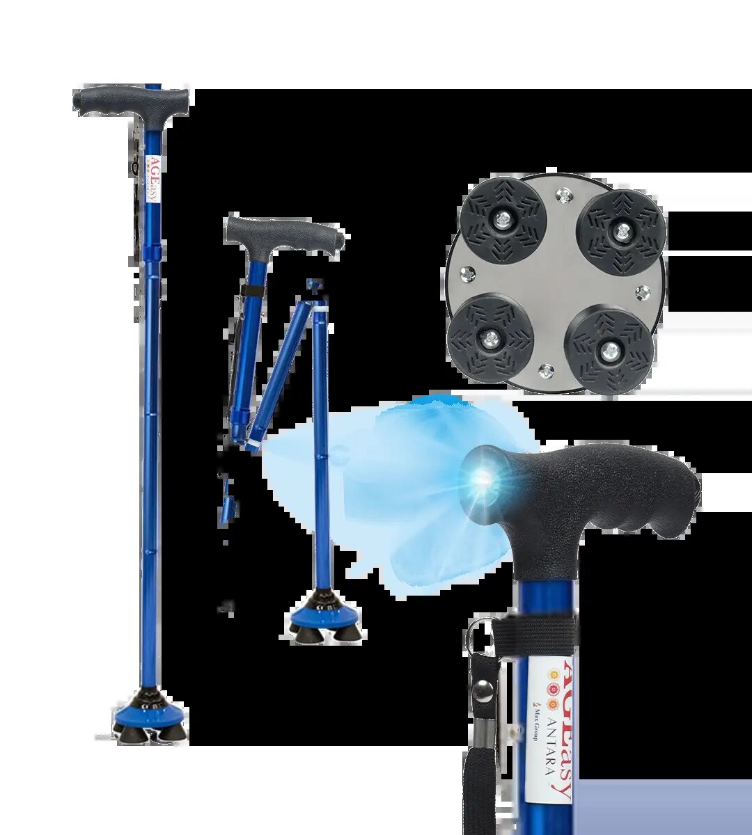 Pivot Walking Stick with Torch (Blue) image 6