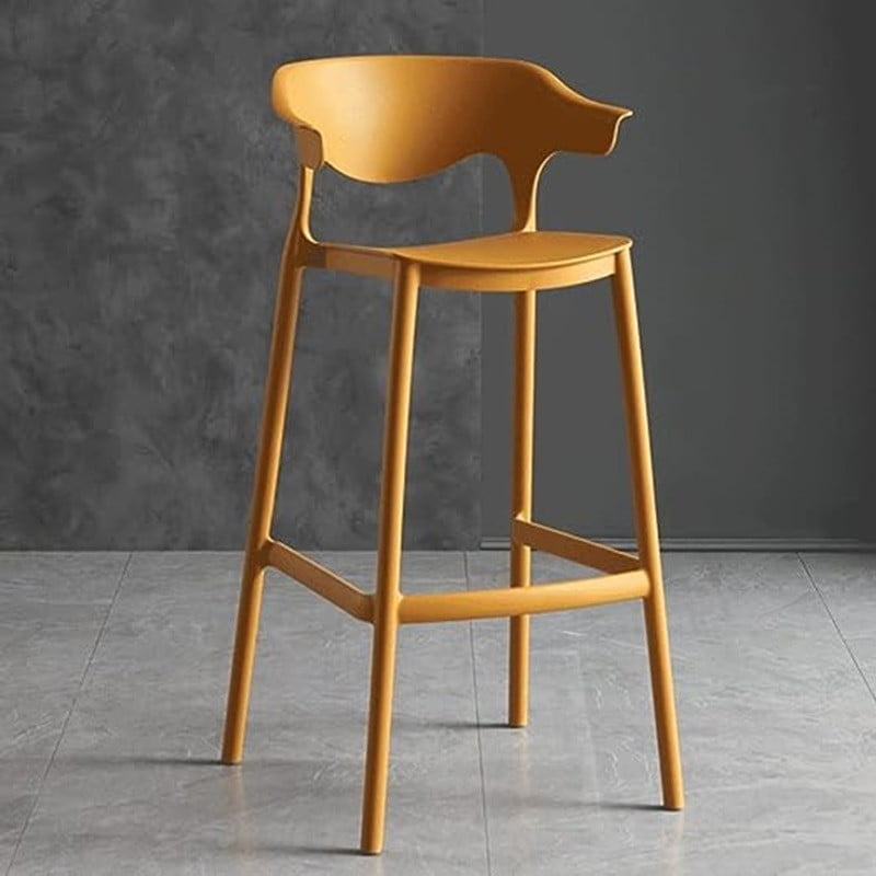 Premium Plastic High Counter Chair with Backrest image 3
