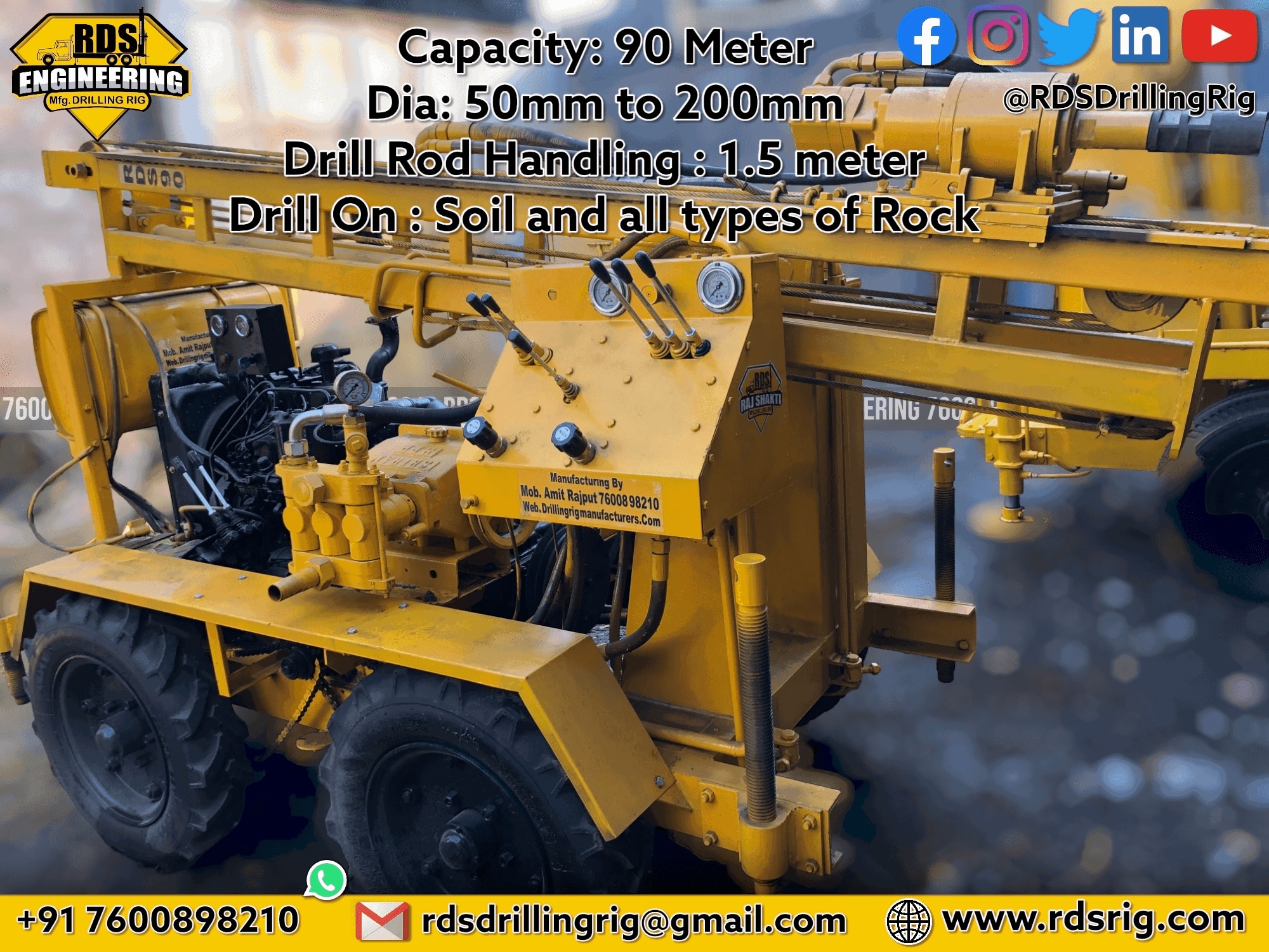RDS-90 4x4 Mini Core Drilling Rig image 3