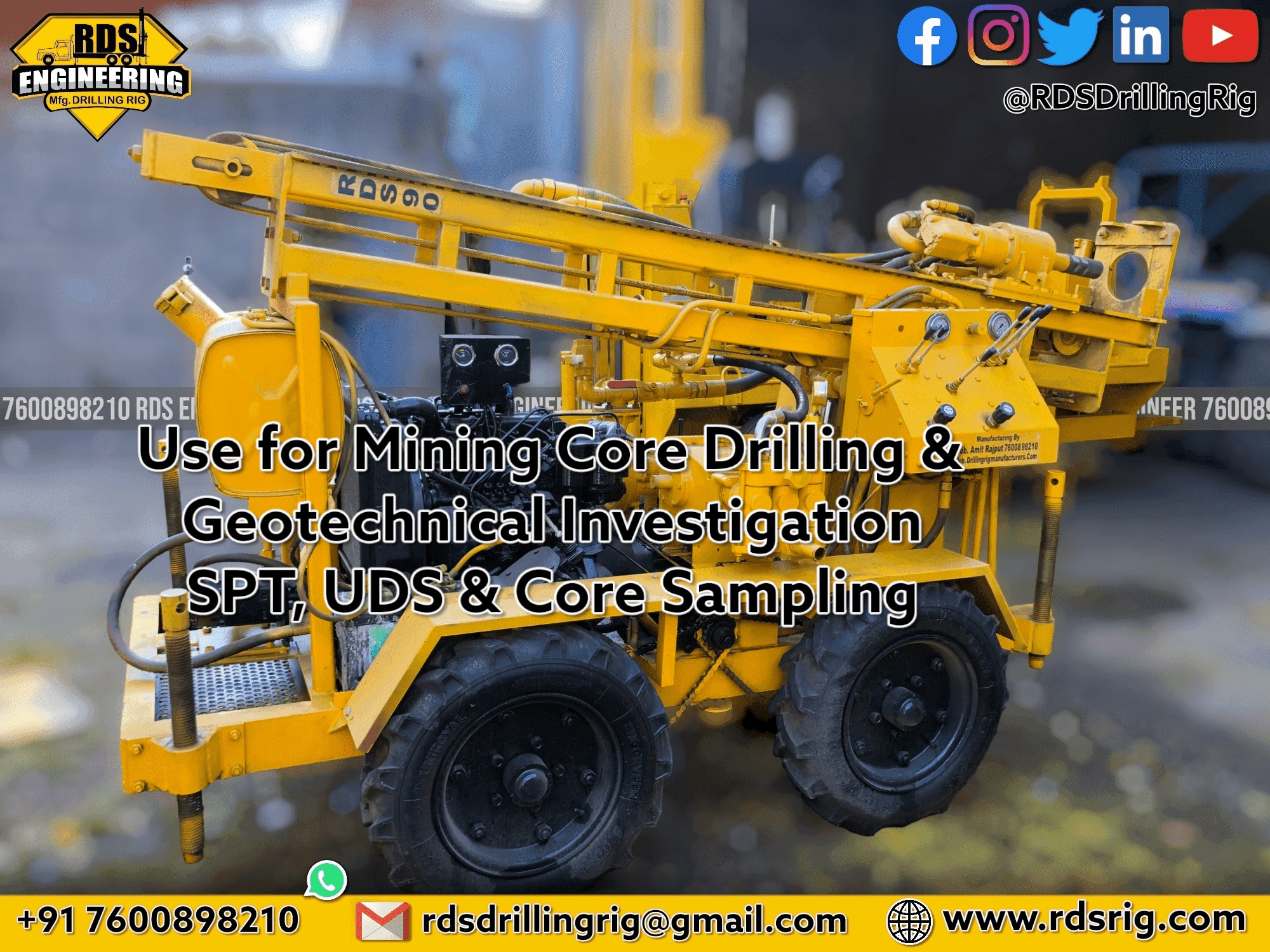 RDS-90 4x4 Mini Core Drilling Rig image 11