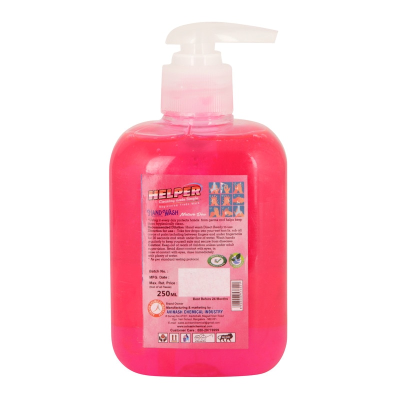 Hand Wash Liquid With Pump, Nature Dew -250ml. Bottle image 2