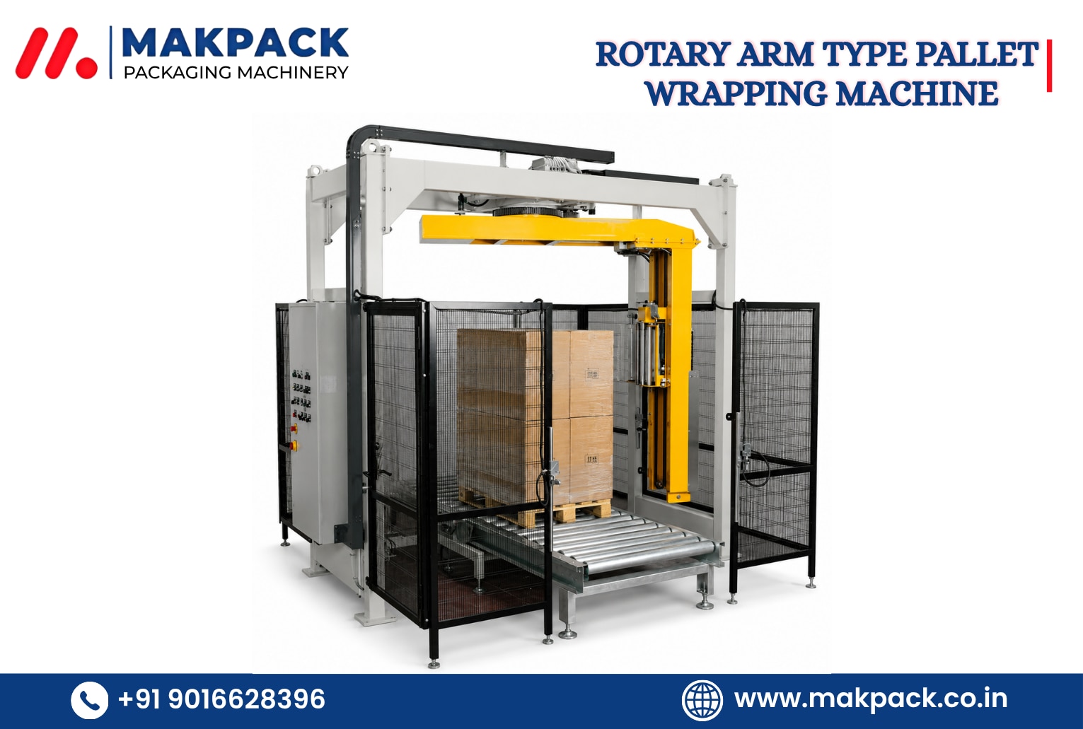 ROTARY ARM TYPE PALLET WRAPPING MACHINE image 2