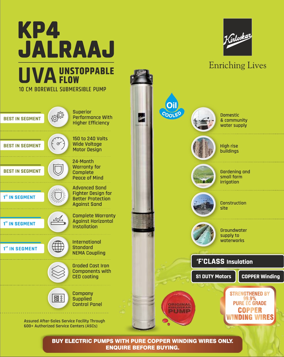 Borewell Oilfilled Submersible Pumps by Kirloskar image 5