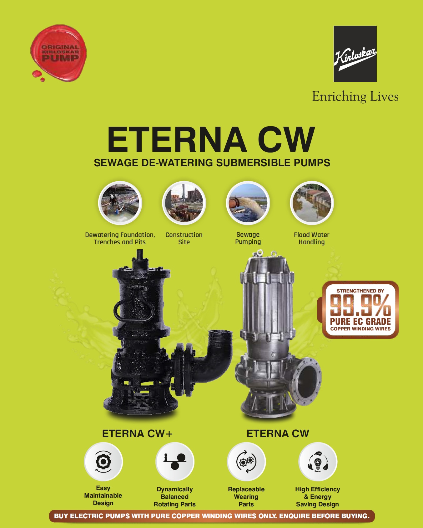 Sewage / Dewatering Submersible Pumps BY KIRLOSKAR image 2