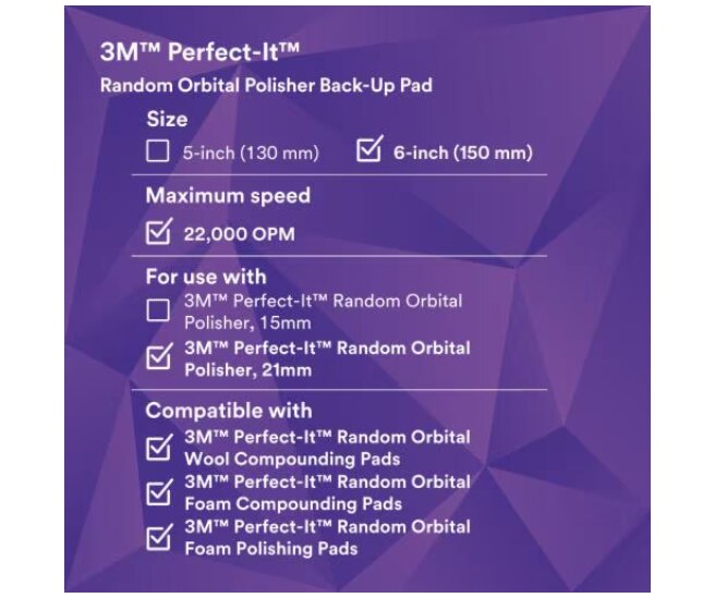 ROP BACKUP PAD 34129 6"/150 MM image 2
