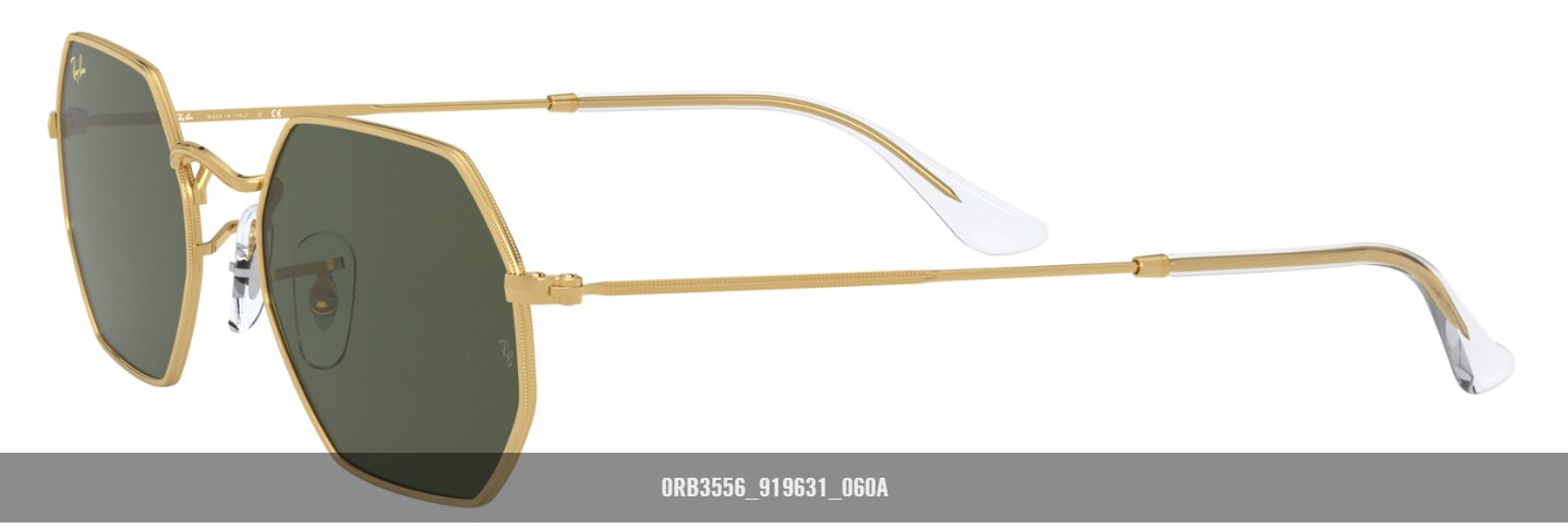 Ray-Ban Octagonal Sunglasses - Gold / Dark Green image 2