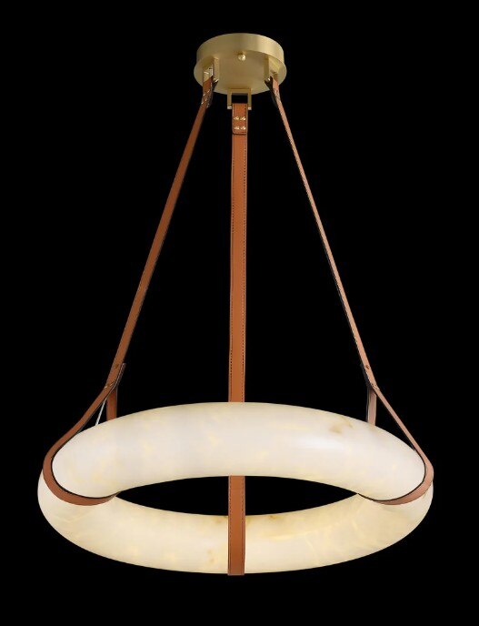 Modern Marble designer round LED chandelier image 2