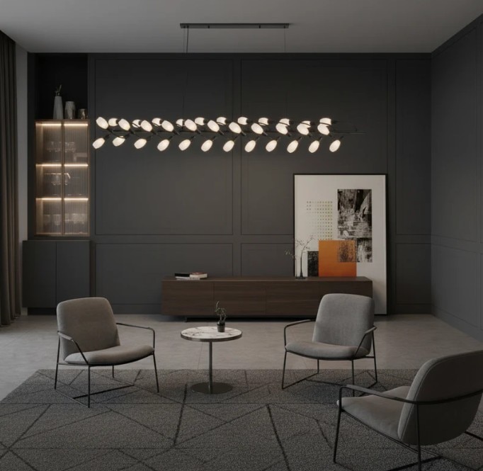 Orbit Black Linear Chandelier image 2