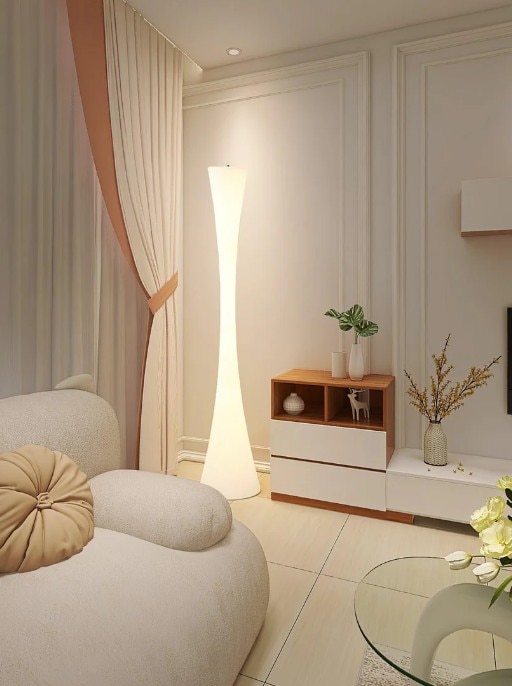 Designer White Floor Lamp image 5