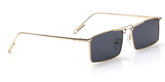 Tees By Fastrack Black Rectangle Sunglasses Unisex image 2