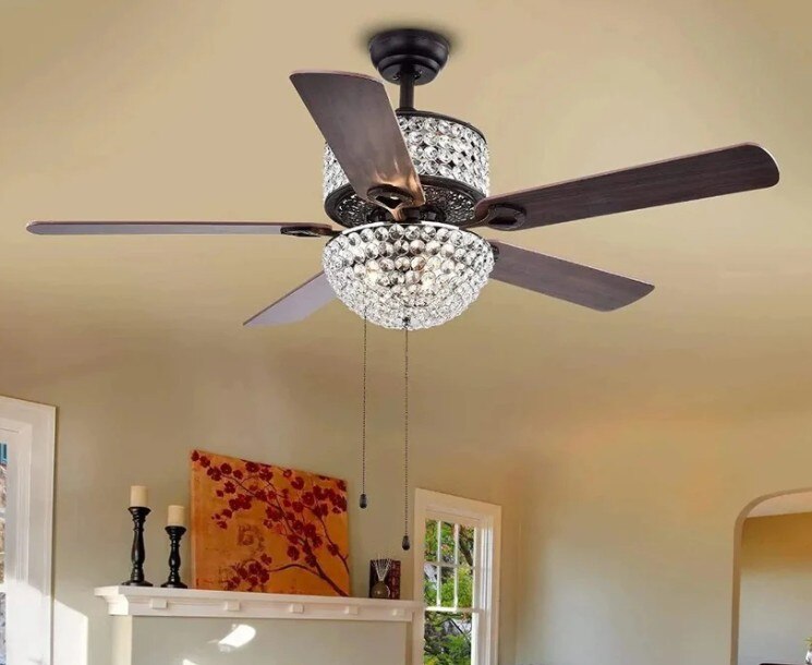 Crystal Chandelier Ceiling Fan image 2