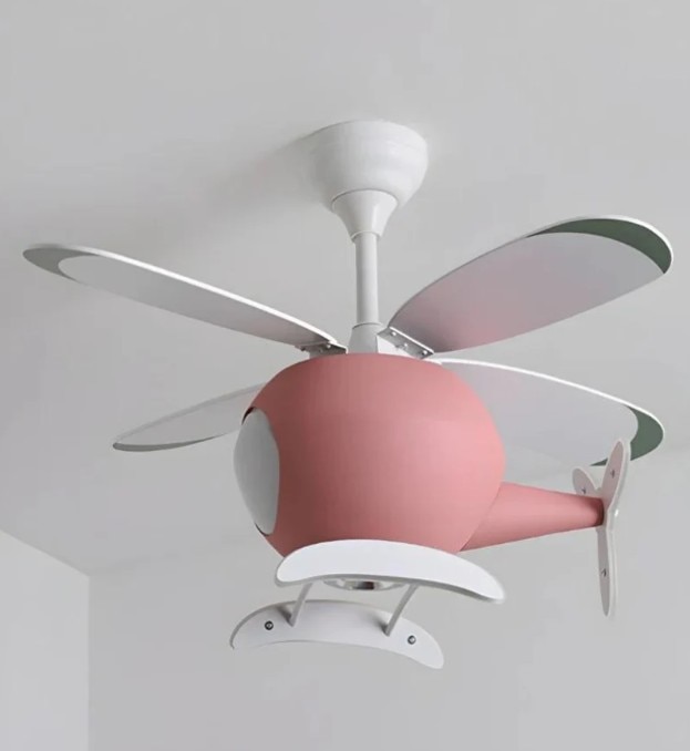 Pink Kid's Room Chandelier Ceiling Fan with Remote Control image 5