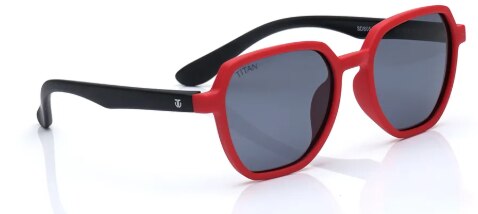 Dash Grey Geometric Polarized Sunglasses for Kids (SDS054GY3PV) image 2