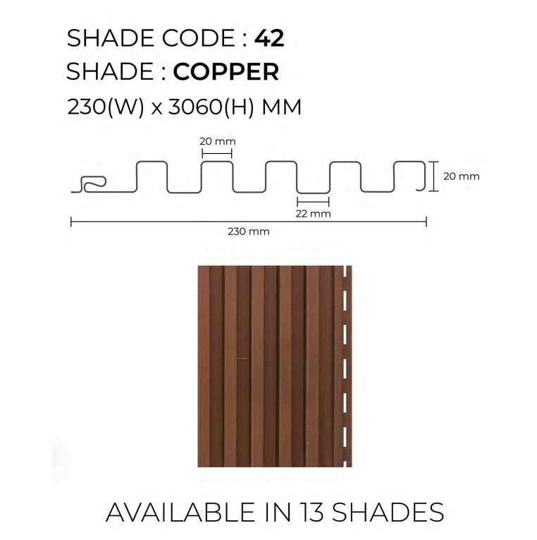 PARE VERTICA PANEL (COPPER) - 10 Feet image 2