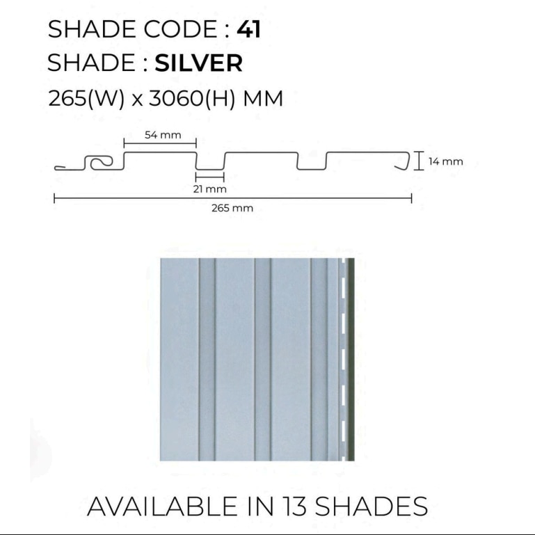 PARE LOUVERS PANEL (SILVER) - 10 Feet image 2