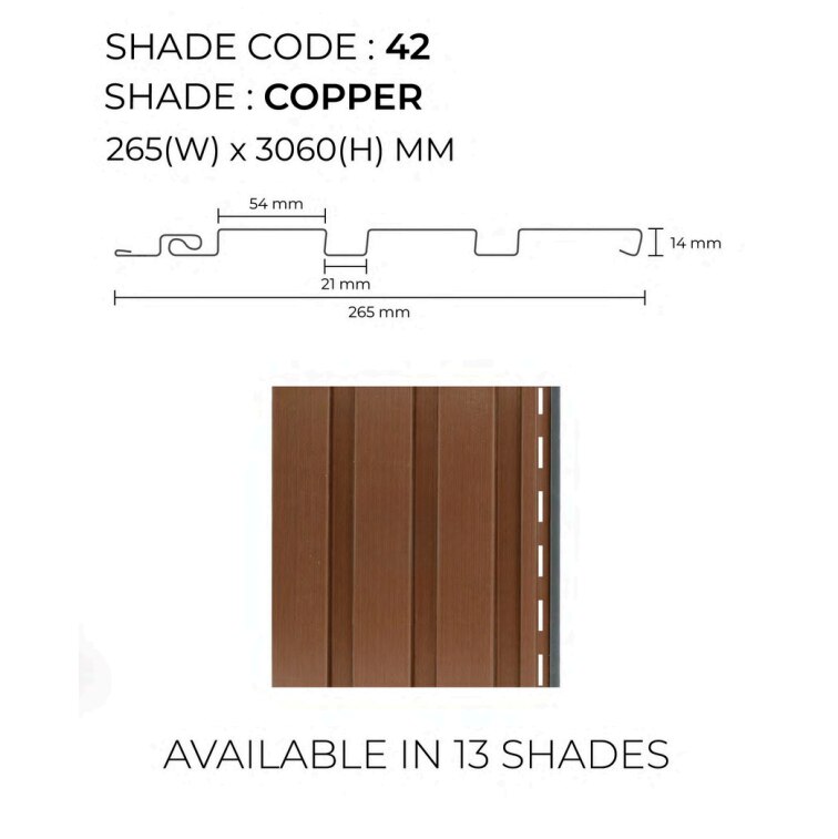 PARE LOUVERS PANEL (COPPER) - 10 Feet image 2