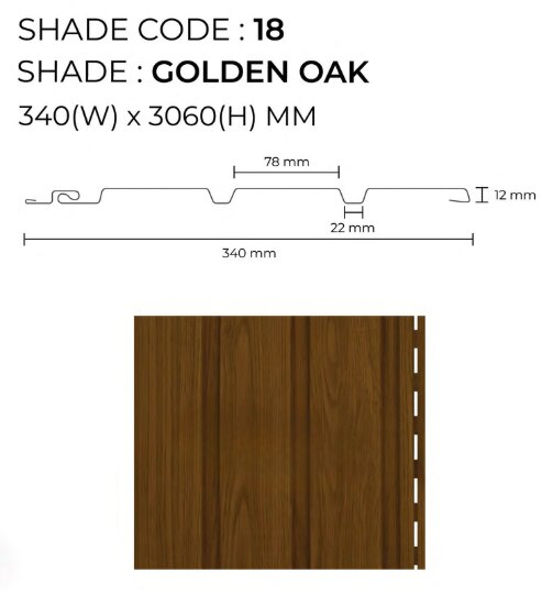 PARE Soffit Panel (Golden Oak) - 10 feet image 2