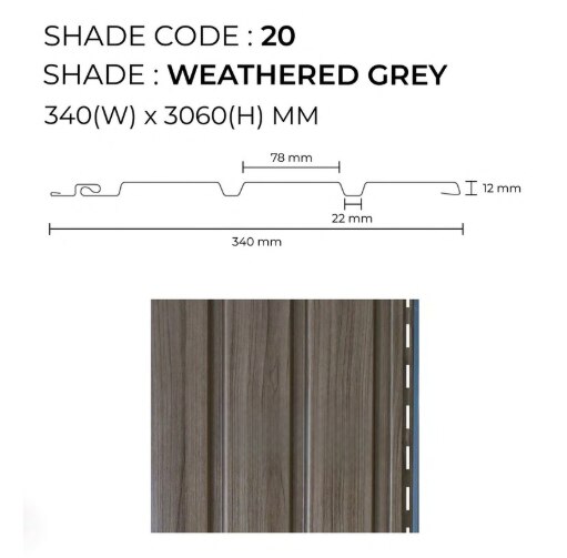 PARE Soffit Panel (Weathered Grey) - 10 feet image 2