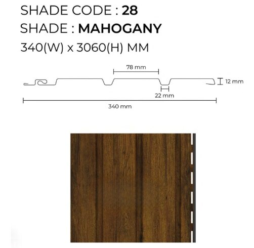 PARE Soffit Panel (Mahogany) - 10 feet image 2