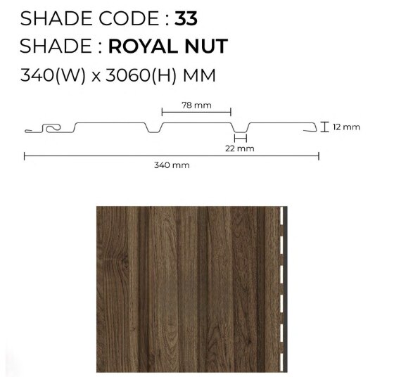PARE Soffit Panel (Royal Nut) - 10 feet image 2