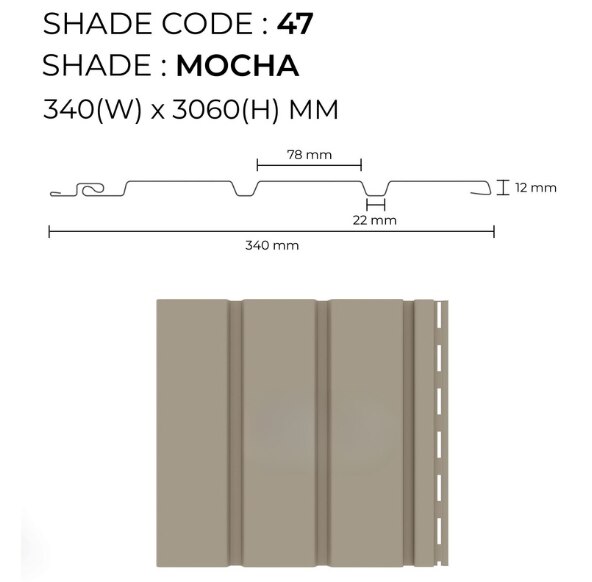 PARE Soffit Panel (Mocha) - 10 feet image 2