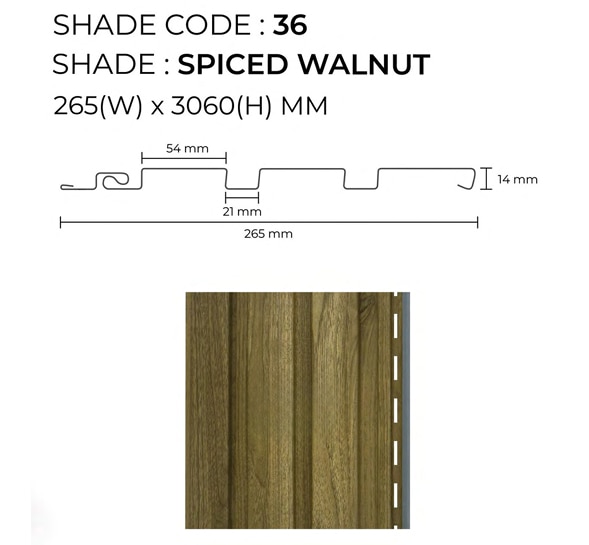 PARE Louver Panel (Spiced Walnut)-10 ft image 2