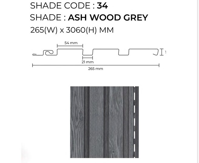 PARE Louver Panel (Ash Wood Grey)-10 ft image 2