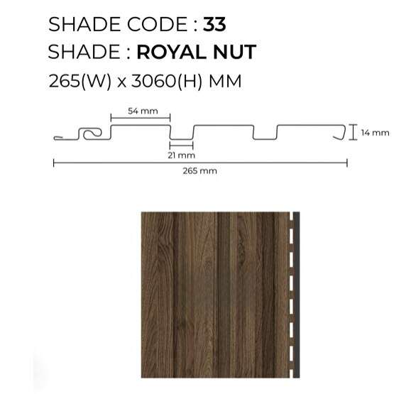 PARE Louver Panel (Royal Nut )-10 ft image 2
