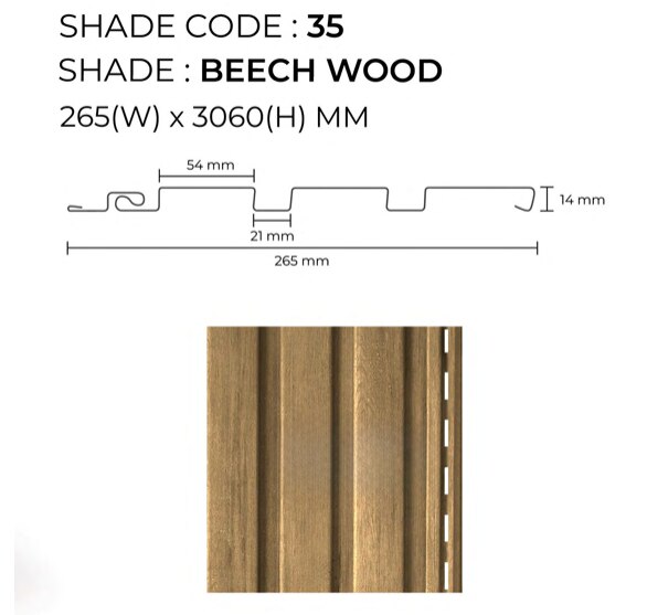 PARE Louver Panel (Beech Wood)-10 ft image 2