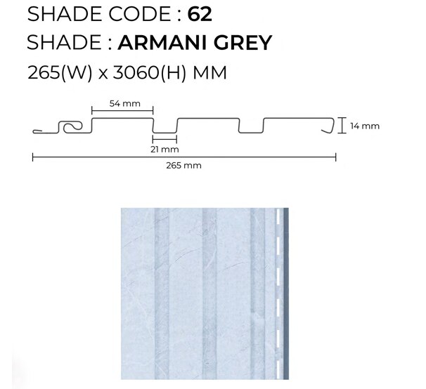 PARE Louver Panel (Armani Grey )-10 ft image 2