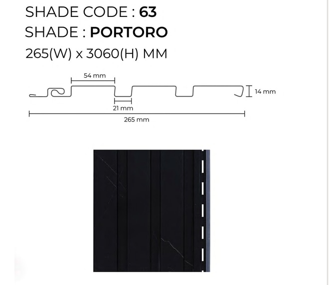 PARE Louver Panel (Portoro )-10 ft image 2