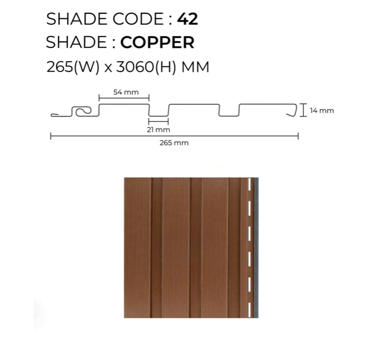 PARE Louver Panel (Copper)-10 ft image 2