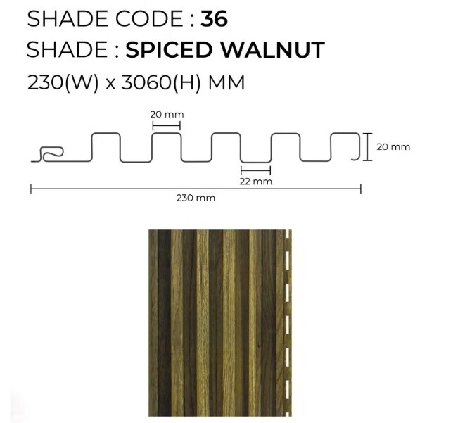 PARE Vertica Panel (Spiced Walnut)-10 ft image 2