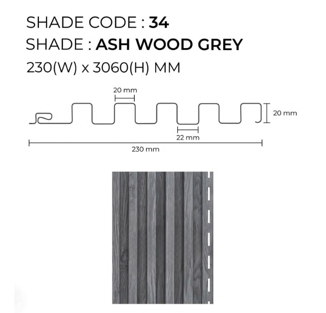 PARE Vertica Panel (Ash Wood Grey)-10 ft image 2