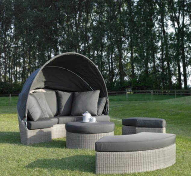 Modern Outdoor Wicker Sunbed image 2