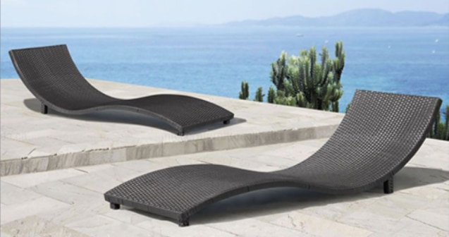 Modular Wicker Pool Side Loungers image 2