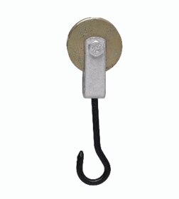 GI Single Wheel Cable Trolley with Hook image 3
