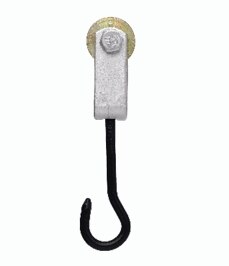 GI Single Wheel Cable Trolley with Hook image 2