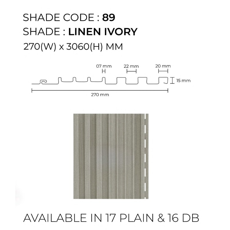 PVC Wall Panels | Linen Ivory Unic Panels | Elegant and Modern Finish for Refined Interior Spaces image 2