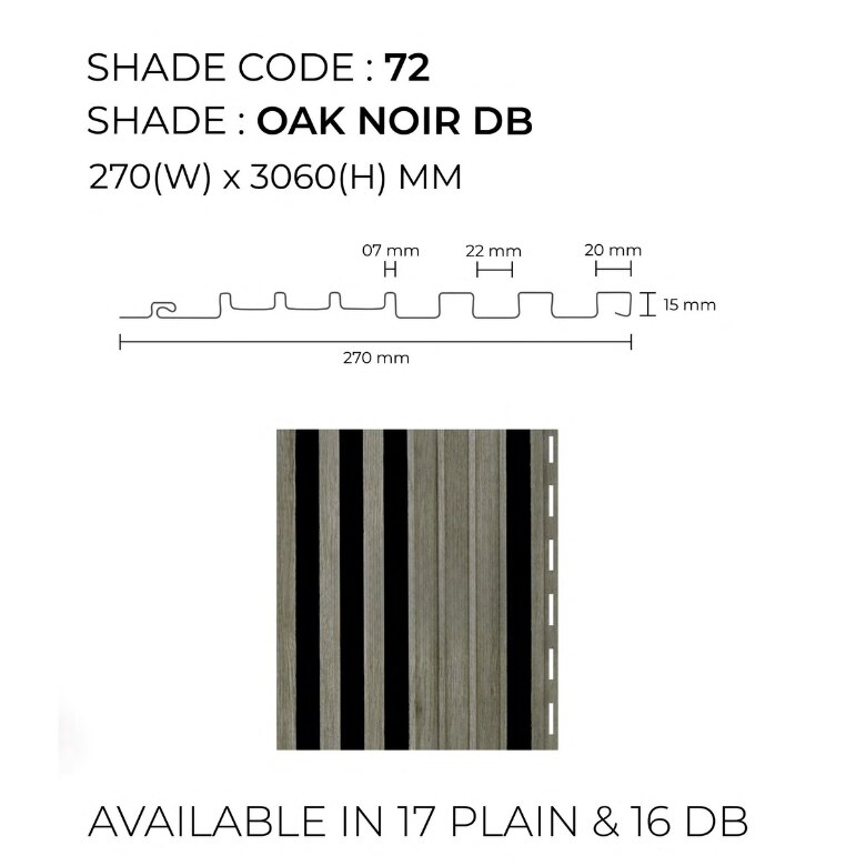Louver Interior Panel | Oak Noir Dual Black Unic Panels | Sophisticated and Durable Design for Premium Interiors image 2