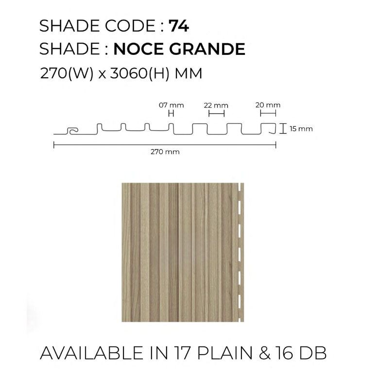 Fluted PVC Wall Panel | Noce Grande Unic Panels | Elegant and Durable Design for Modern Interiors image 2