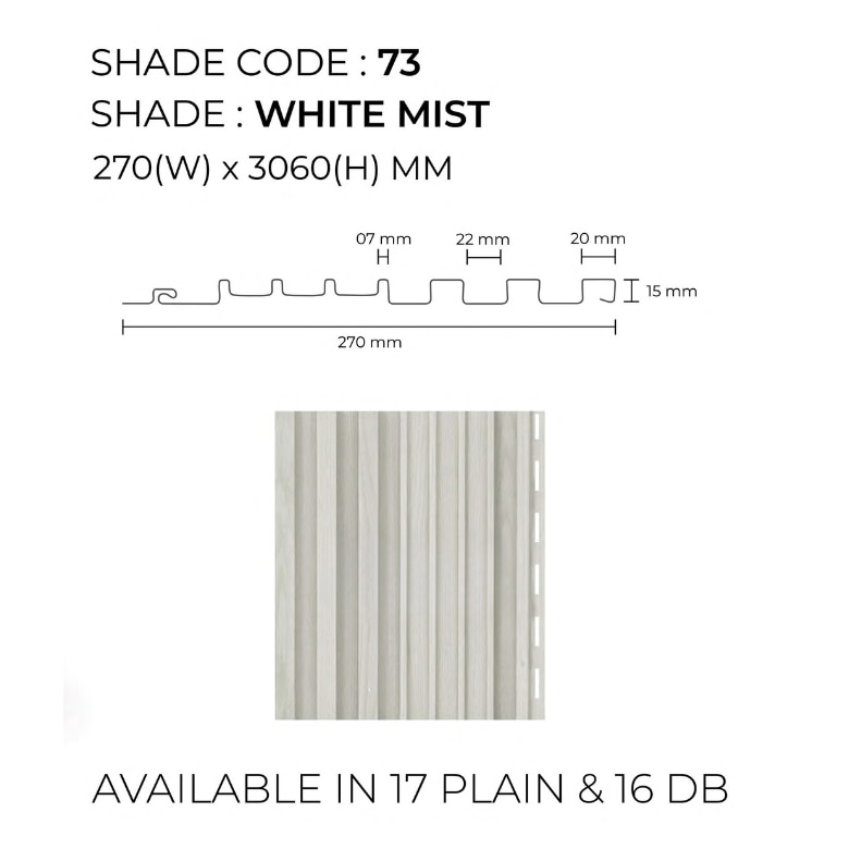 Louver Wall Panel | White Mist Unic Panels | Clean and Elegant Design for Stylish Interiors image 2
