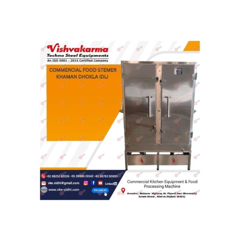 Commercial Food Steamer Khaman Dhokla Machine | SS 304 Dhokla Steamer | VTSE image 2