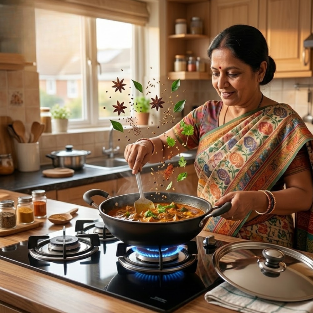 Black Rynox Non Stick Kadai image 4