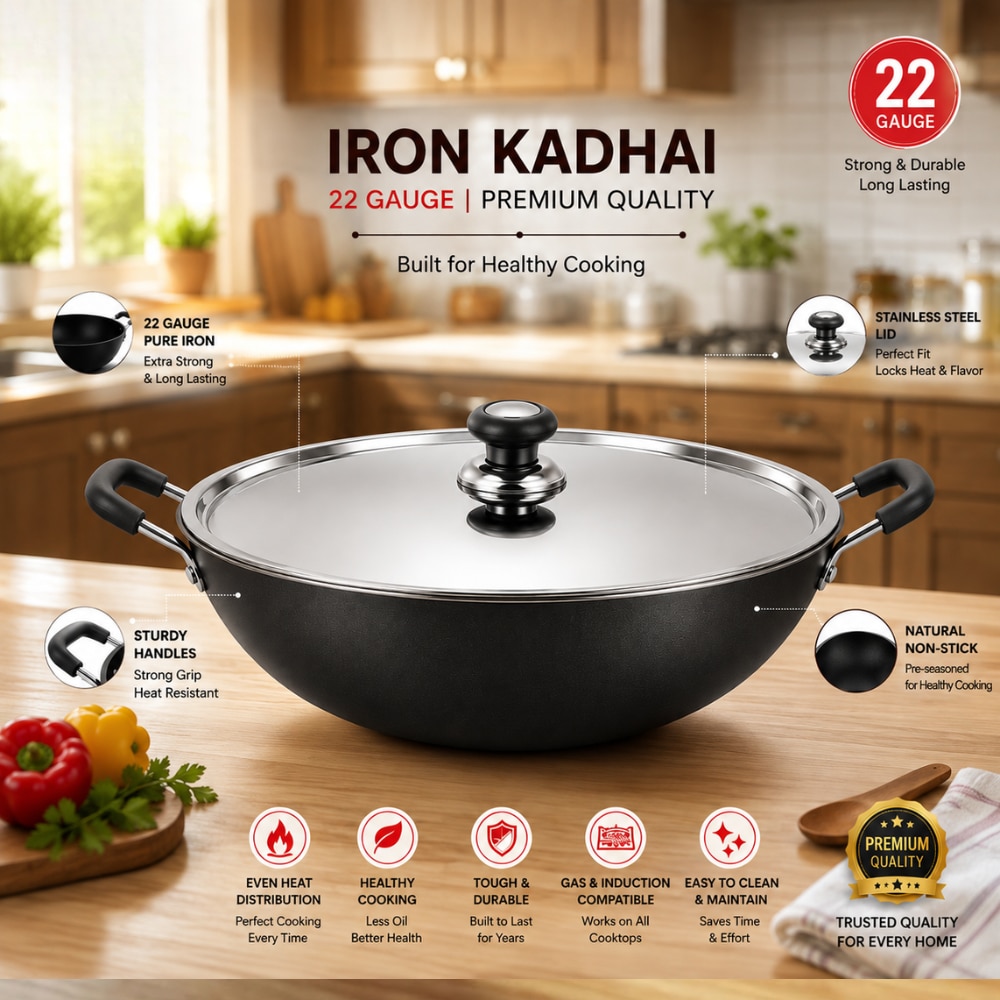Black Rynox Non Stick Kadai image 2