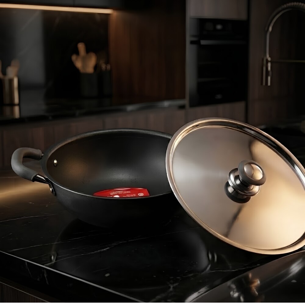 Black Rynox Non Stick Kadai image 5